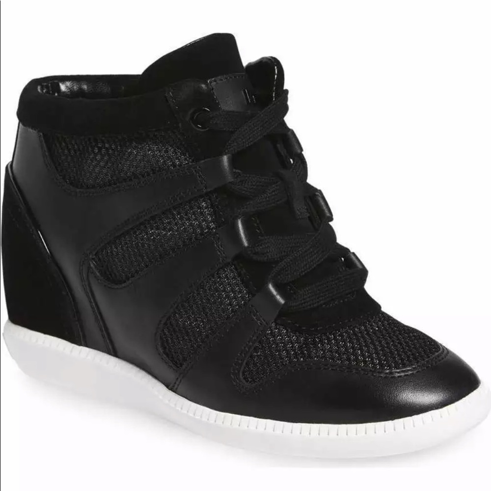 MICHAEL KORS ASTRID HIGH TOP MESH SNEAKER HEELS